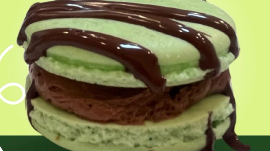 Mint Chocolate macarons, September flavor of the month